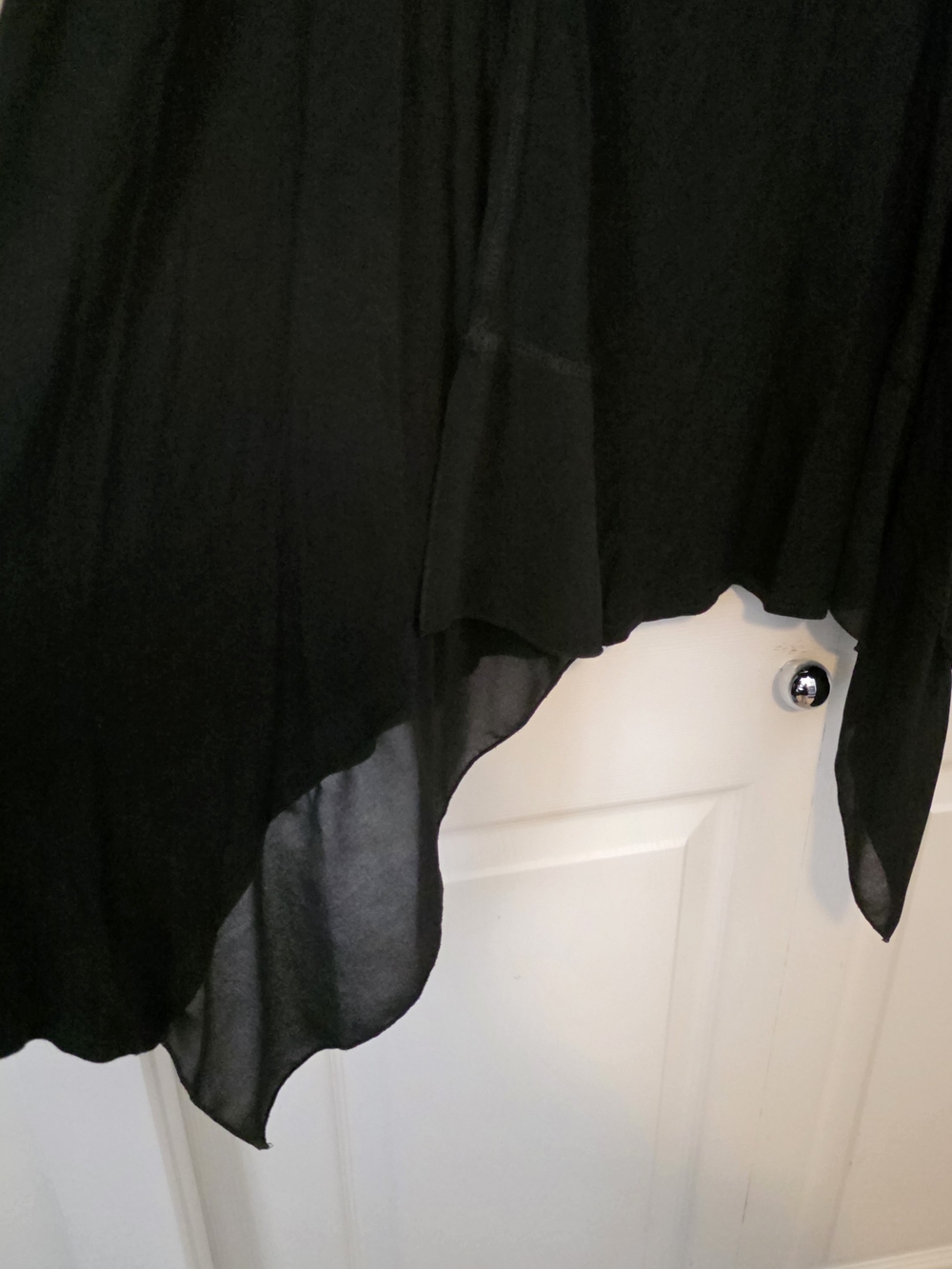 Addition Elle Black Draped Open-Front Cardigan - Picture 4 of 6